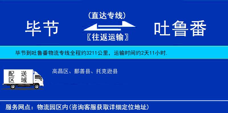 畢節(jié)到吐魯番物流專線