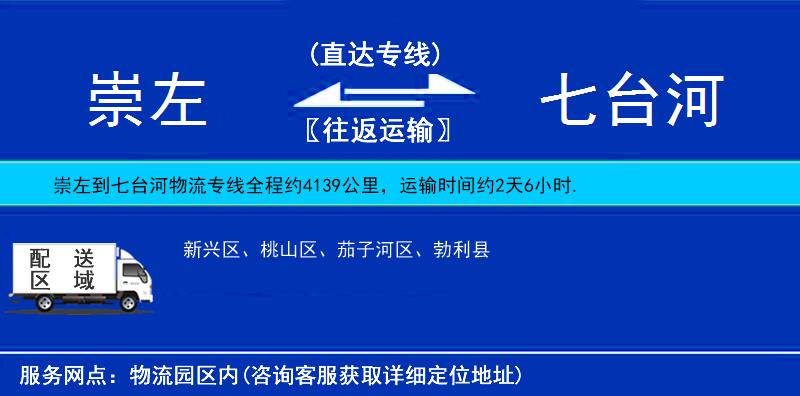 崇左到七臺河物流專線