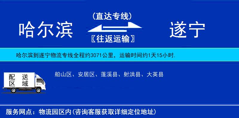 哈爾濱到遂寧物流專線