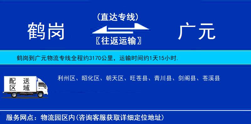 鶴崗到廣元物流專線
