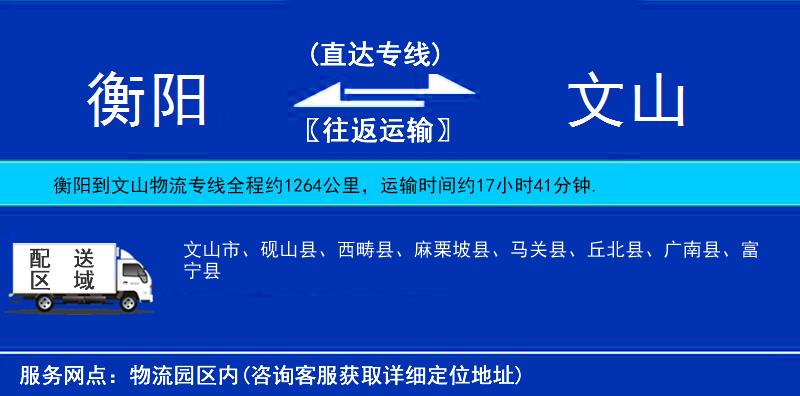 衡陽(yáng)到文山物流專線