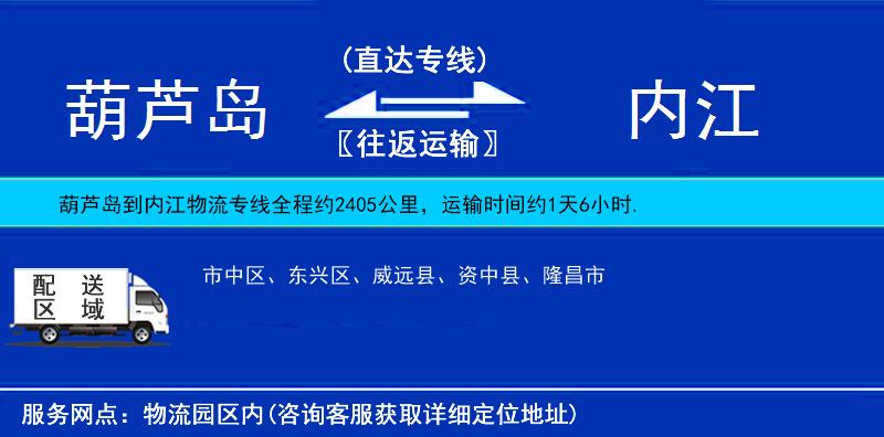 葫蘆島到內江物流專線