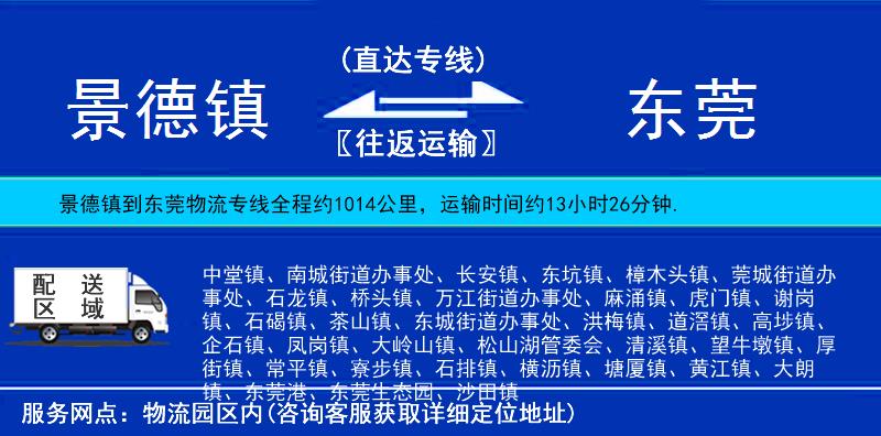 景德鎮(zhèn)到東莞物流專線