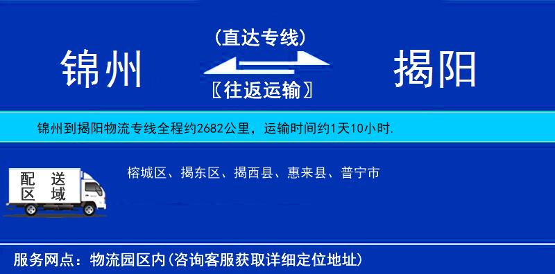 錦州到揭陽貨運(yùn)專線