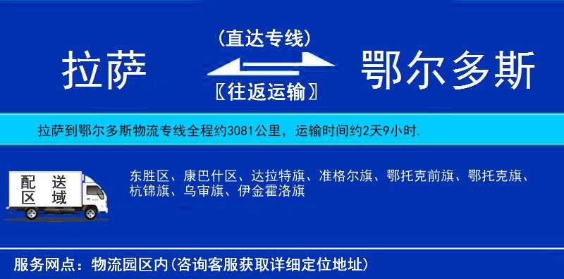 拉薩到鄂爾多斯物流專線