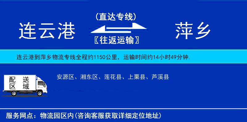 連云港到萍鄉(xiāng)物流專線