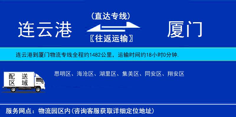 連云港到廈門物流專線