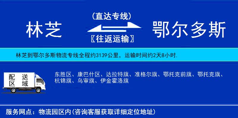 林芝到鄂爾多斯物流專線