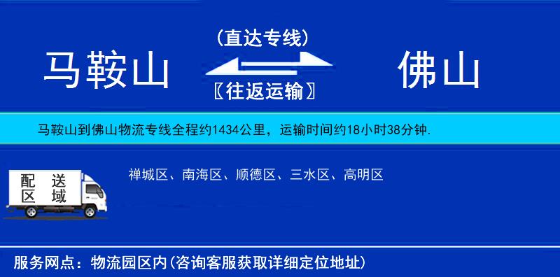 馬鞍山到佛山物流專線