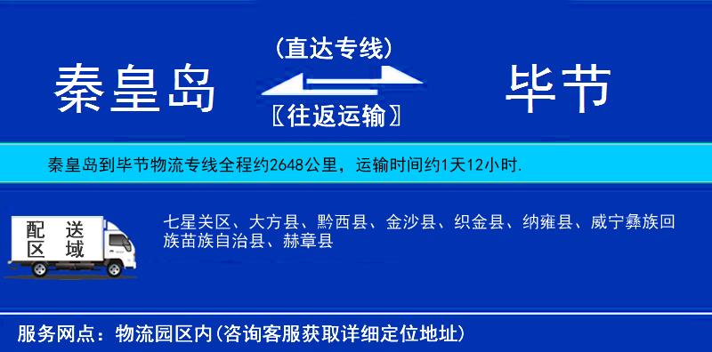 秦皇島到畢節(jié)貨運專線