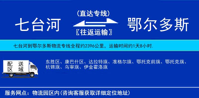 七臺河到鄂爾多斯物流專線