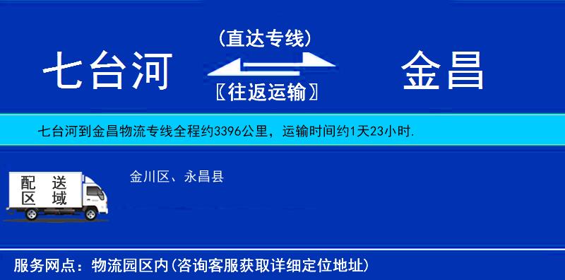 七臺(tái)河到金昌物流專線