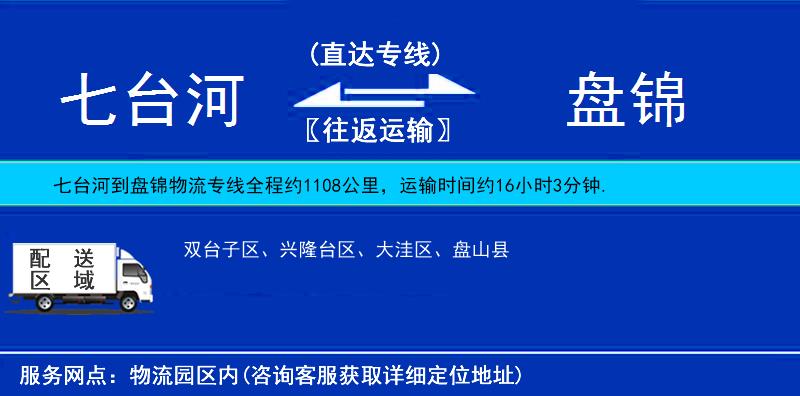七臺(tái)河到盤錦物流專線