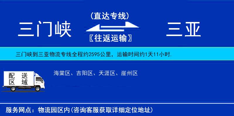三門峽到三亞物流專線