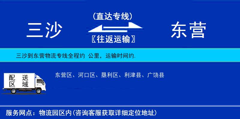 三沙到東營物流專線
