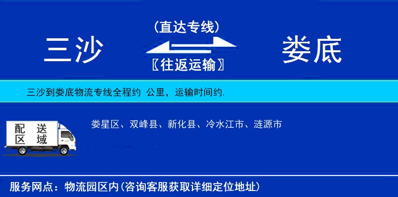 三沙到婁底物流專線