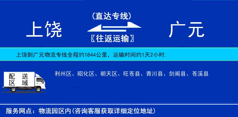 上饒到廣元物流專線