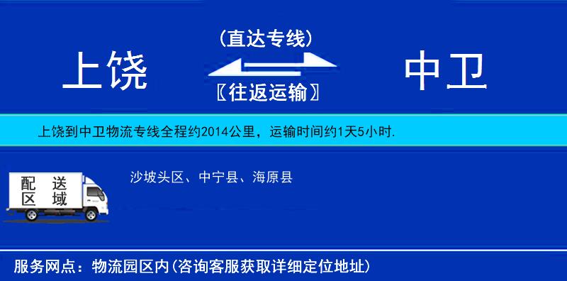 上饒到中衛(wèi)物流專線