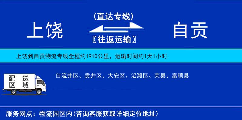 上饒到自貢物流專線