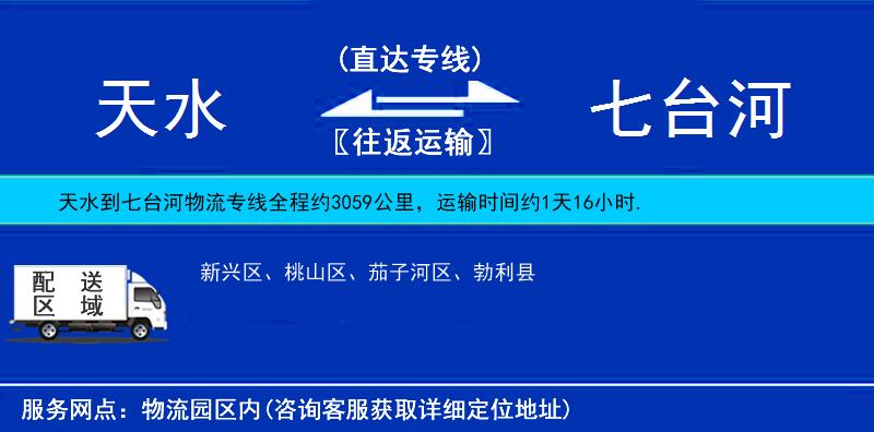天水到七臺(tái)河物流專線