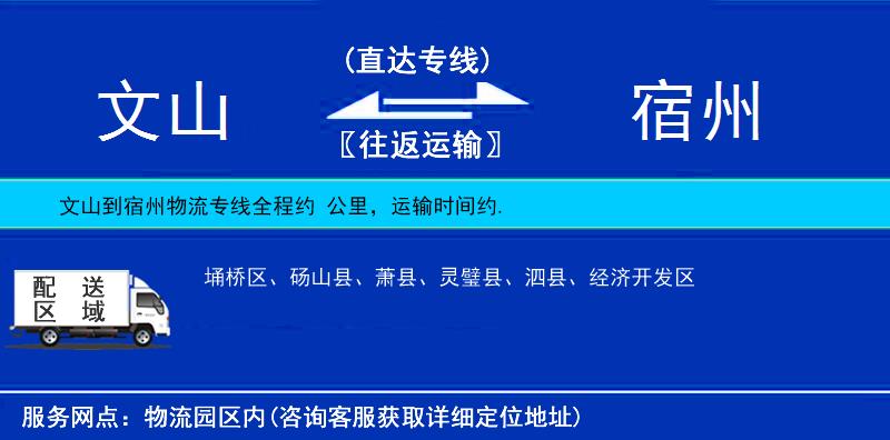 文山到宿州物流專線