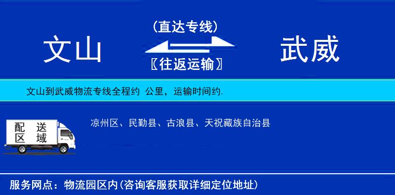 文山到武威物流專(zhuān)線