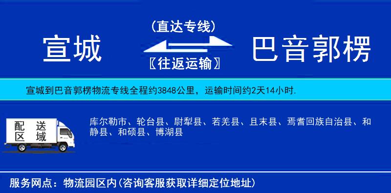 宣城到巴音郭楞物流專線