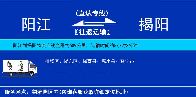 陽江到揭陽物流專線