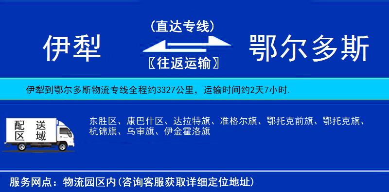 伊犁到鄂爾多斯物流專線
