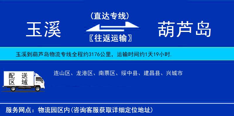 玉溪到葫蘆島物流專線